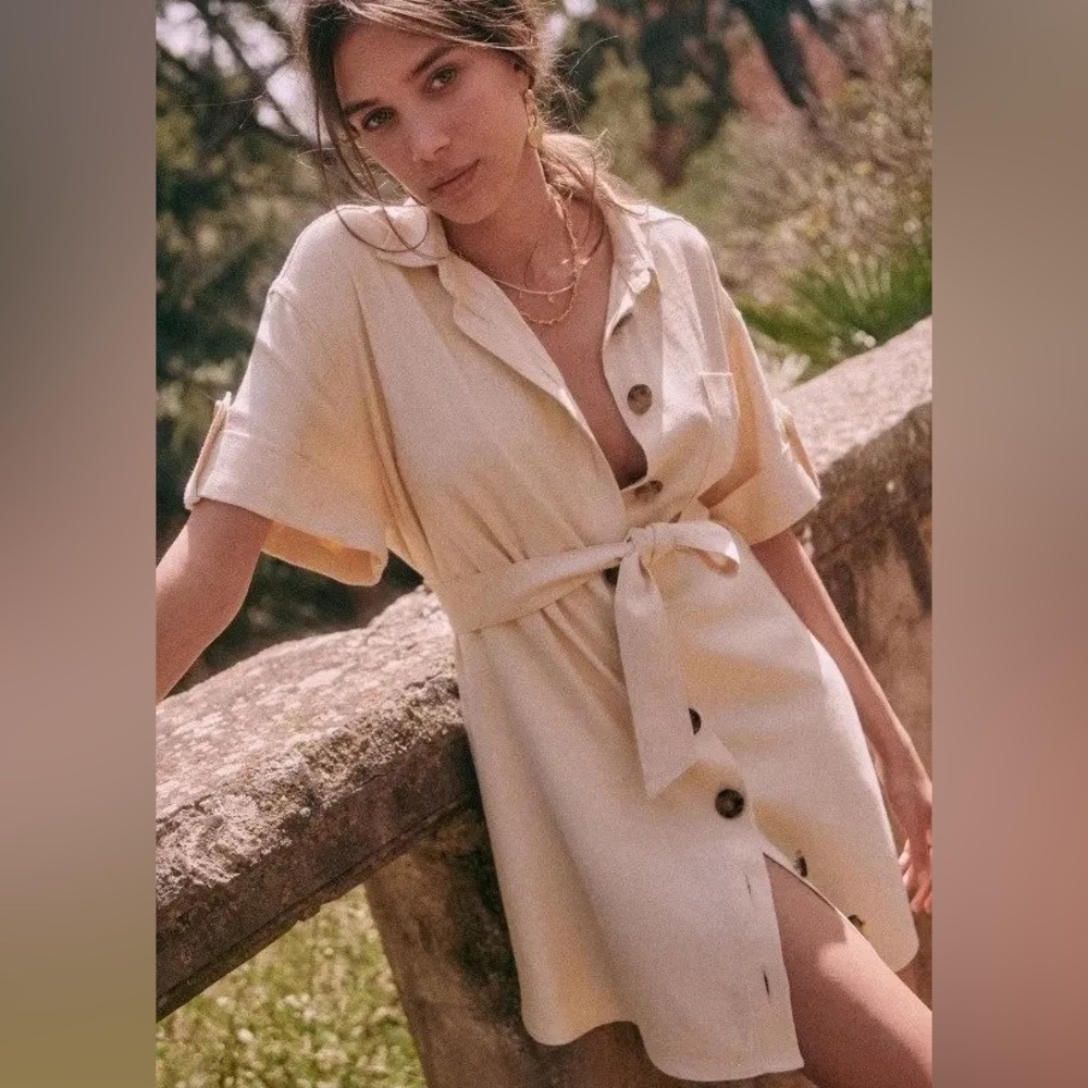 Sezane Célia Dress in Cream